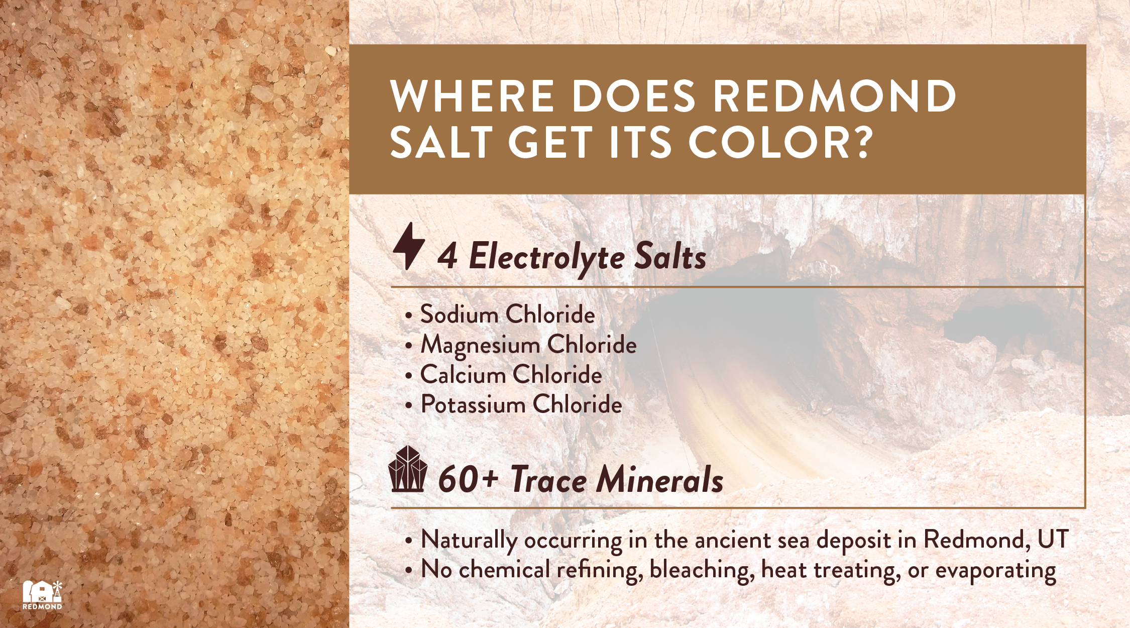 Where does Redmond salt get its color?