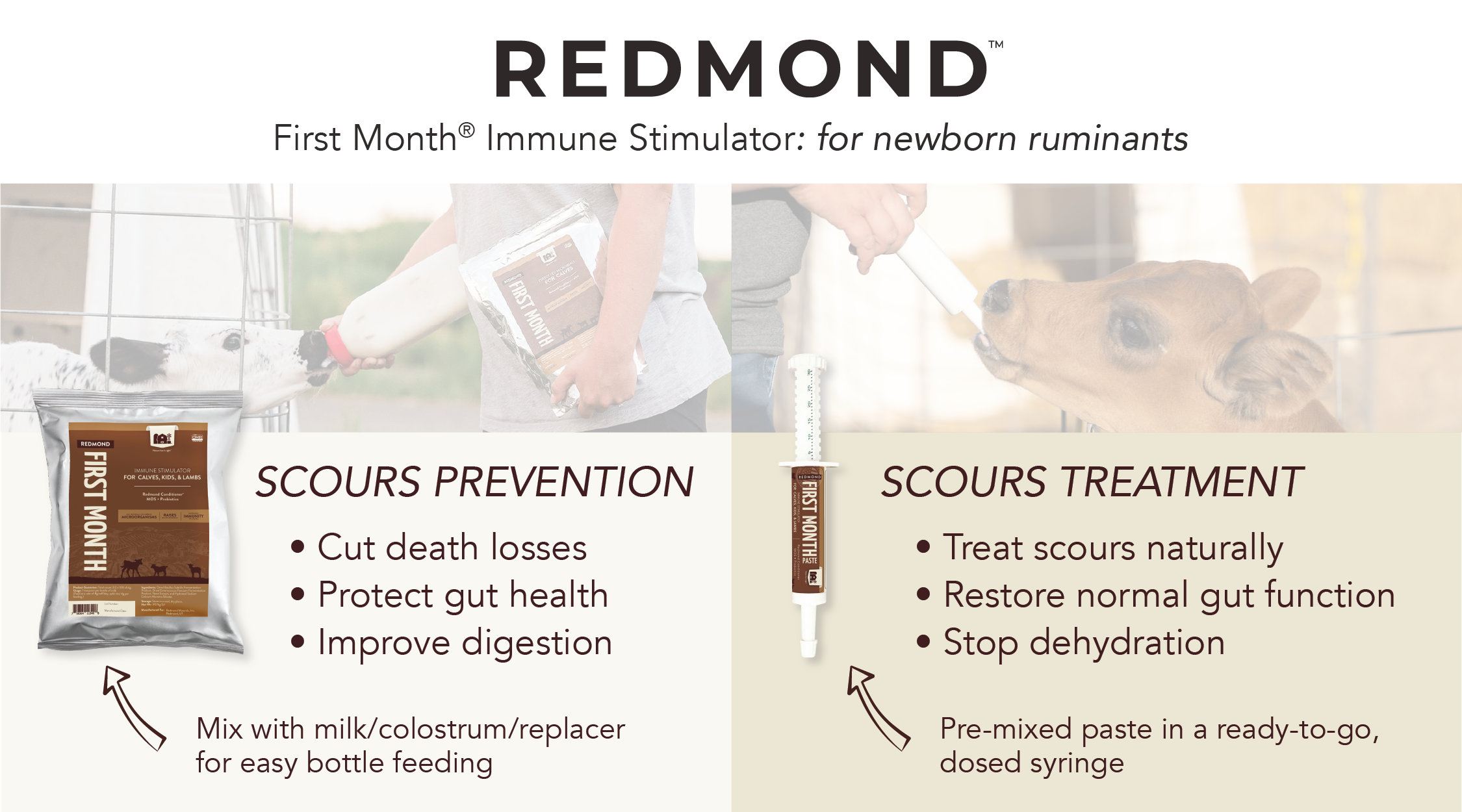 Natural scours prevention and treatment Redmond First Month