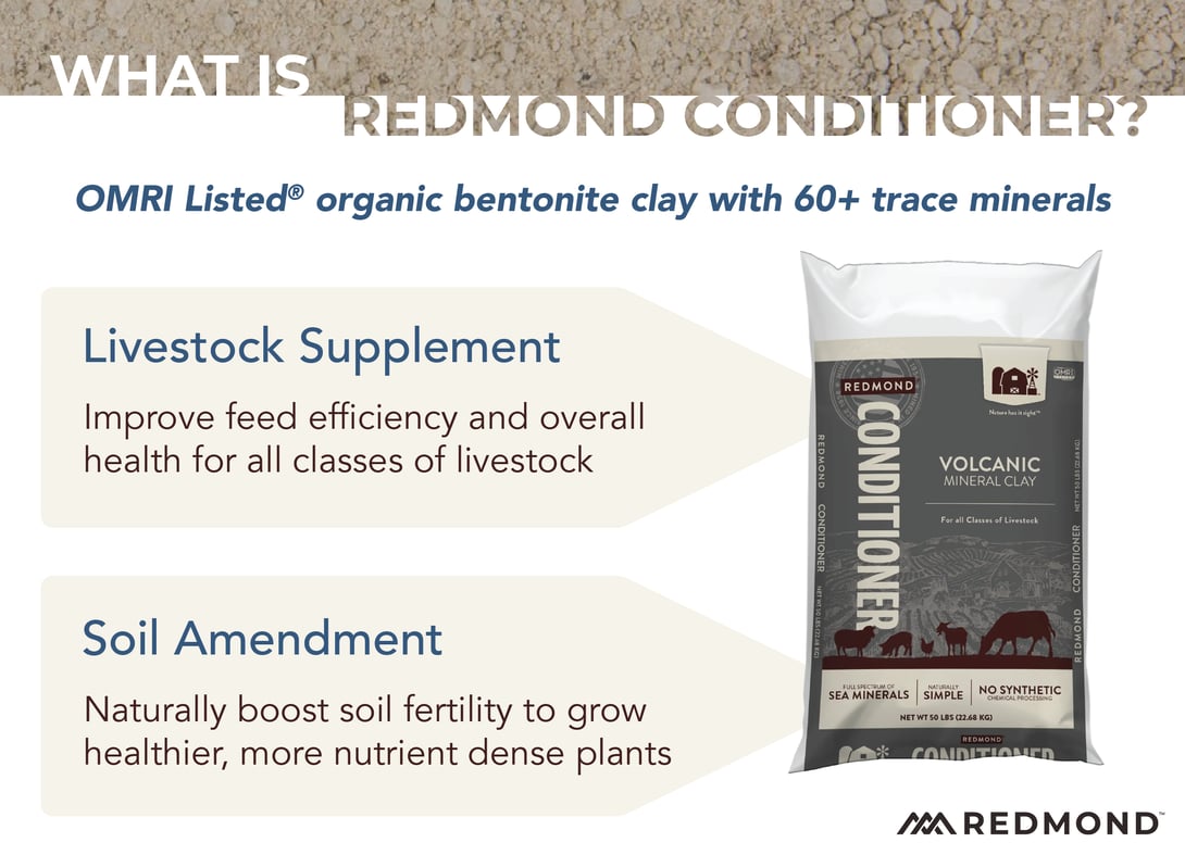 Redmond conditioner livestock supplement and soil amendment