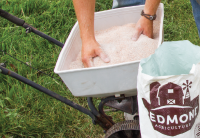 Hands mixing a clay and mineral salt blend